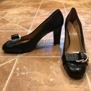 Nickels heels textured vegan leather, buckle NWOT